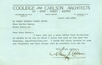 Letter from Harry J. Carlson to Martha Berry