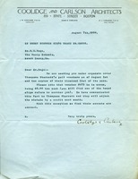 Letter from Coolidge and Carlson to E.H. Hoge