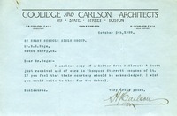 Letter from Harry J. Carlson to E.H. Hoge