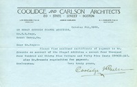 Letter from Coolidge and Carlson to E.H. Hoge