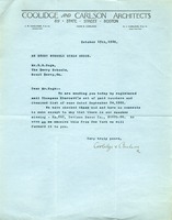 Letter from Coolidge and Carlson to E.H. Hoge