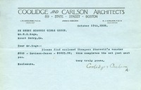 Letter from Coolidge and Carlson to E.H. Hoge