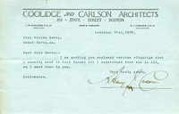 Letter from Harry J. Carlson to Martha Berry