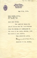 Letter to Martha Berry from Raymond L. Wolven