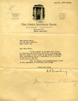 Letter to Martha Berry from M. A. Dusenbury
