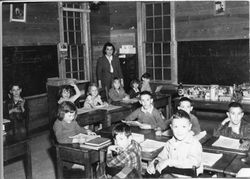 Photograph of Possum Trot children, Mount Berry, Georgia, 1951 February 6