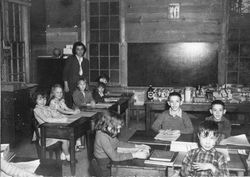 Photograph of Possum Trot classroom, Mount Berry, Georgia, 1951 February 6