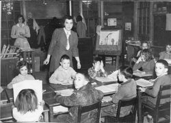 Photograph of Possum Trot Children and Teacher, Mount Berry, Georgia, 1951 February 6