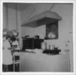 Photograph of the kitchen in the new high school cafeteria, Manchester, Georgia, 1952