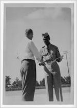 Photograph of city commissioner James Johnson and Sergeant Albert Dixon, Manchester, Georgia, 1953
