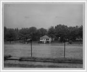 Photograph of flood waters, Manchester, Georgia, 1953