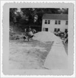 Photograph of the construction on the addition to Northside Baptist Church, Manchester, Georgia, 1953