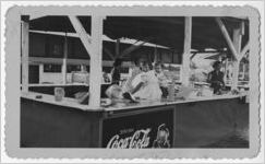 Photograph of the women's club booth at the fair, Manchester, Georgia, 1953