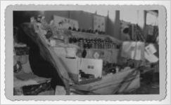 Photograph of a display of jarred goods, Manchester, Georgia, 1953