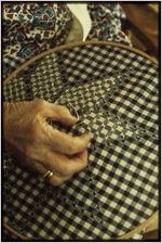 Quilting: Abbey Mulkey. Abbey Mulkey using lap frame