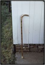 Woodwork: Clyde Paul. Walking stick