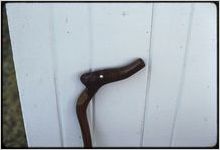 Woodwork: Clyde Paul. Walking stick
