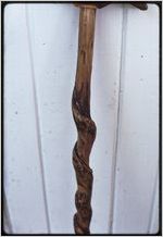 Woodwork: Clyde Paul. Walking stick