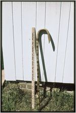 Woodwork: Clyde Paul. Walking stick and ruler