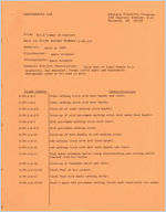 Photography log, biographical information, and field notes: Clyde Paul