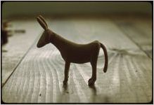 Woodcarving: Tommy Hobbs. Handcarved donkey
