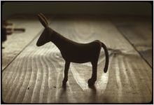Woodcarving: Tommy Hobbs. Handcarved donkey