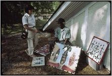 Outsider art: Theodore Hill. Maggie Holtzberg interviewing Theodore Hill with some of his visual art pieces