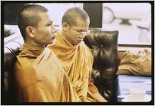 Robert Cooper and Monks at Salathai Restaurant