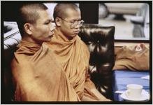 Robert Cooper and Monks at Salathai Restaurant
