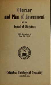 Charter and Plan of Government of the Board of Directors, with Revisions to May 13, 1947,