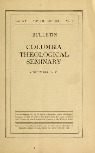 Columbia Theological Seminary Bulletin, 15, number 6, November 1923