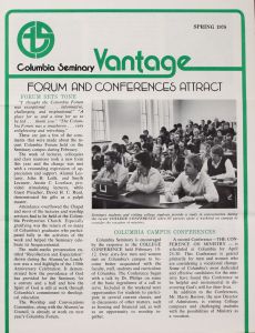 Columbia Theological Seminary Vantage, 70, number 2, Spring 1978