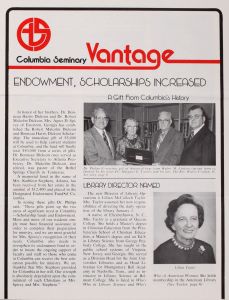 Columbia Theological Seminary Vantage, 70, number 6, Winter 1977