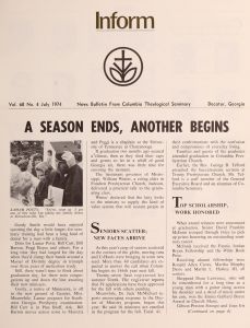 Columbia Theological Seminary Inform, 68, number 4, July 1974
