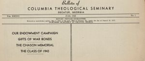 Columbia Theological Seminary Bulletin, 36, number 1, June 1943