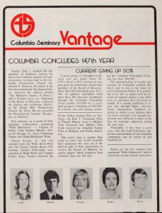 Columbia Theological Seminary Vantage, 69, number 5, July 1975