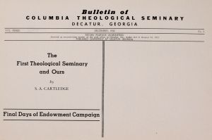 Columbia Theological Seminary Bulletin, 33, number 3, December 1945