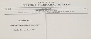 Columbia Theological Seminary Bulletin, 53, number 3, October 1960