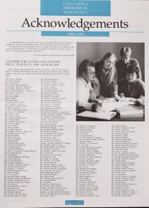Columbia Theological Seminary Vantage, 83, number 3, Winter 1991-1992, supplement