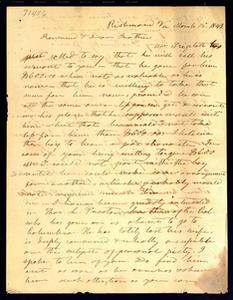 Letters from Wm. S. Plumer to James Henley Thornwell, 1843-1851