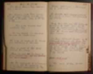 Page from Fortune's notebook, ca 1950
