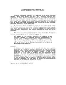 Inclusive Language Policy, 1988