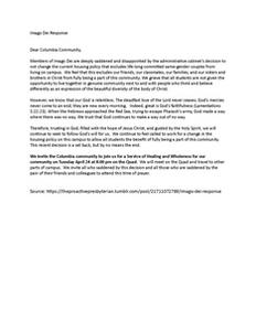 2012 Imago Dei Response