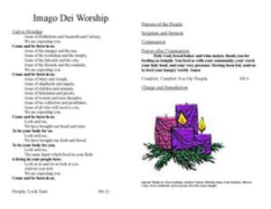 2011 Imago Dei Advent Worship liturgy