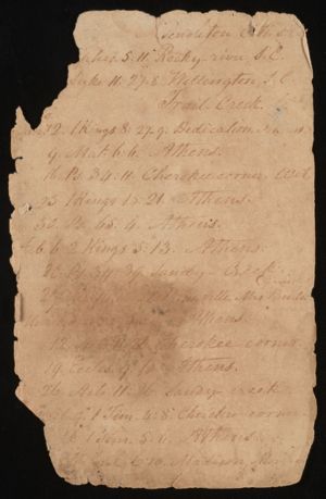 Moses Waddel-Sermon Register 1821-1831 (in envelope)