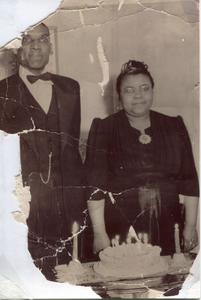 Photograph of Allen Marshall Hicks and wife, Milledgeville, Georgia, 1940-1949