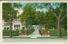 Entrance to the Campus of the Georgia State College for Women, Milledgeville, Ga - Front Side