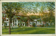 Campus Scene, the Georgia State College for Women, Milledgeville, Ga.-Front Side