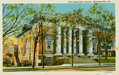 First Methodist Church, Milledgeville, Ga. - Front Side