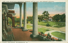 View from Physician's Residence, Showing Thalian Hall and Stewart Building, Allen's Sanitarium, Milledgeville, GA. - Front Side
